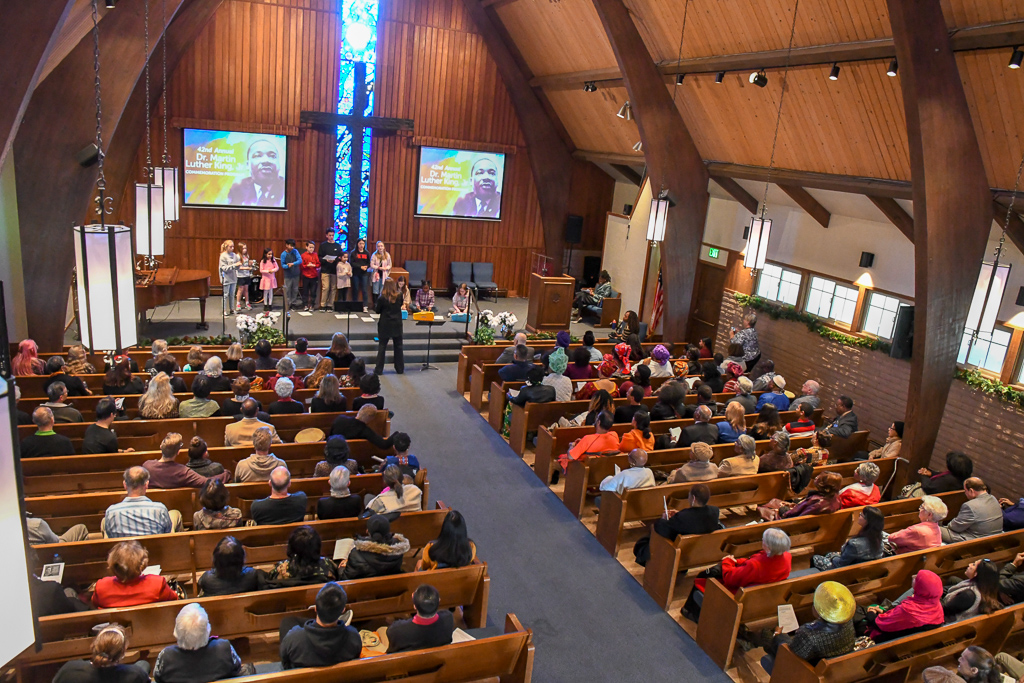 A children's choir sings at the 2019 Dr. King Celebration