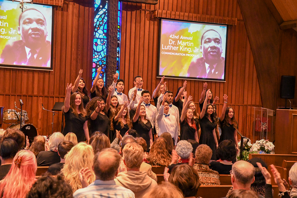 The Newark Memorial High School Choral Group performs at the 2019 Dr. King Celebration