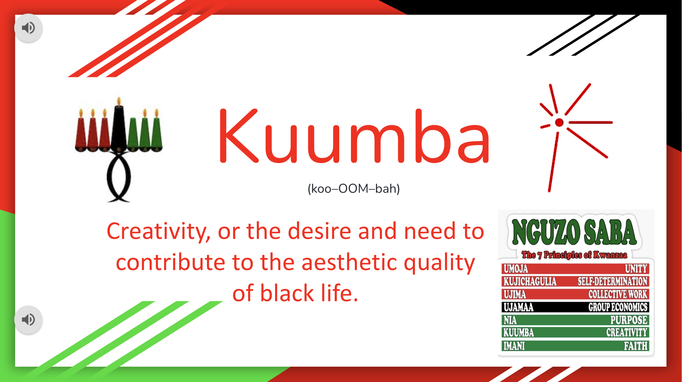 Kuumba Presentation Screen Shot